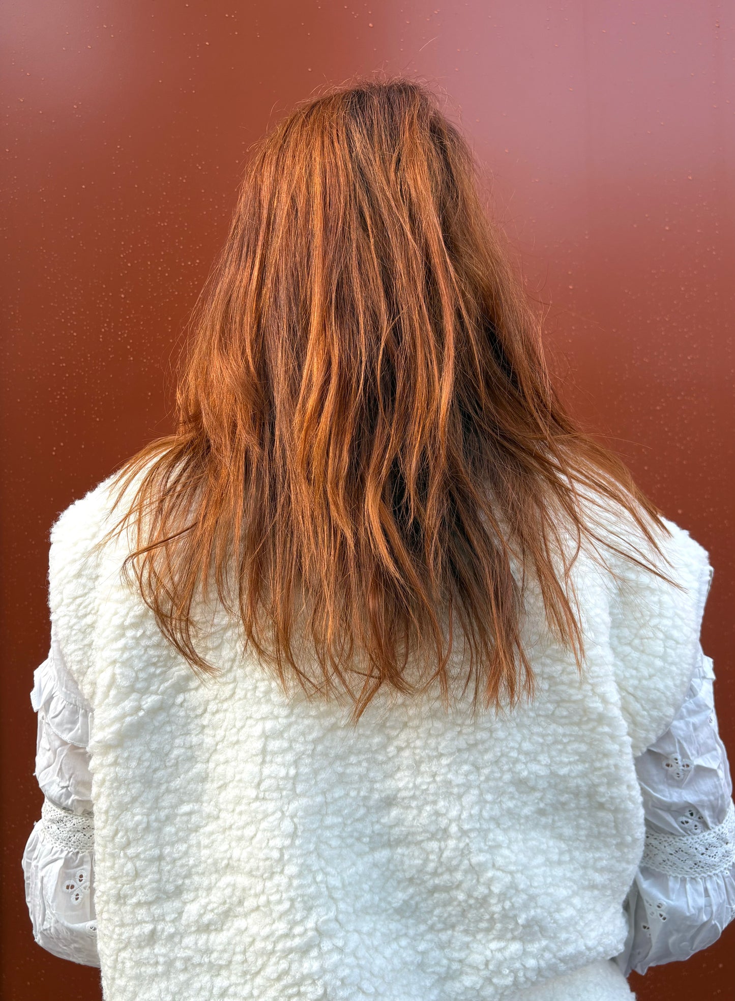 Veste sans manche en moumoute
