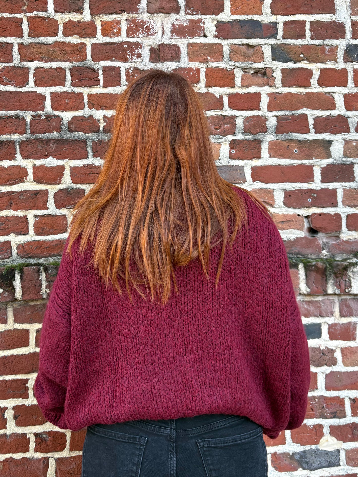 Pull à noeuds en laine