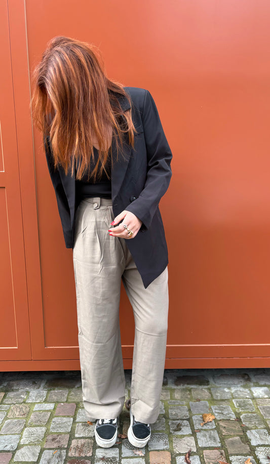 Pantalon de tailleur en coton