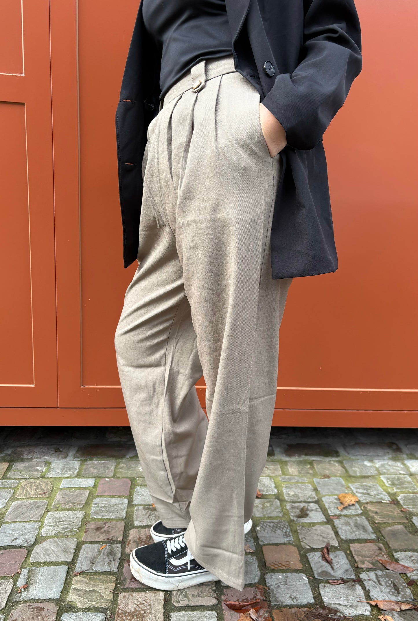 Pantalon de tailleur en coton