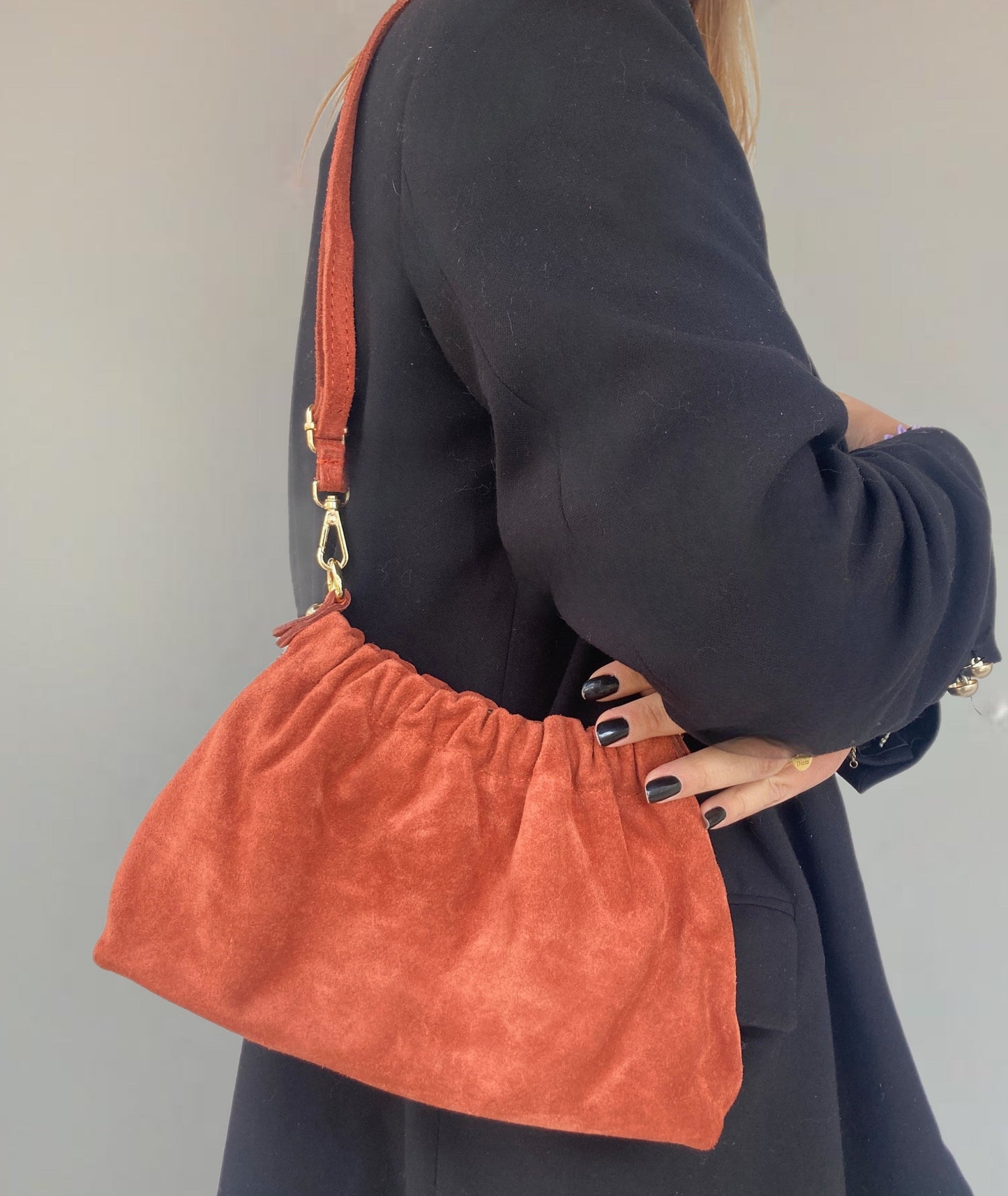 Sac en cuir marron terracota