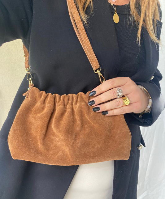 Sac en cuir marron camel